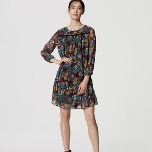 LOFT Wildflower Babydoll Dress